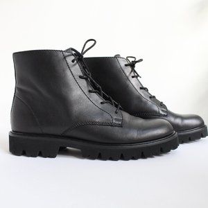J.Crew Gwen lug-sole lace-up boots in polished leather